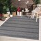 World Rug Gallery Bohemian Stripes Indoor/Outdoor Area Rug 5' x 7' Blue 418BLUE5X7 - alternate 5